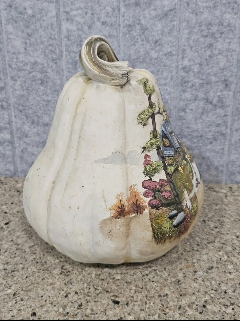 Hobby Lobby Fall Gourd Pumpkin Cottage Tractor Harvest Centerpiece Decor 8.5